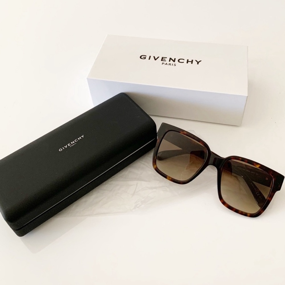 💯Authentic NWT Givenchy designer sunglasses - tortoise colorway - square 🎉 - Picture 8 of 12